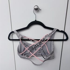 lululemon athletica Free to Be Wild Bra - Tan and Pink